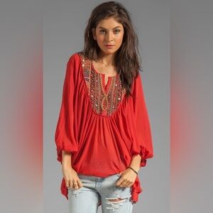 Free People kaftan with intricate beading and embroidery M/L